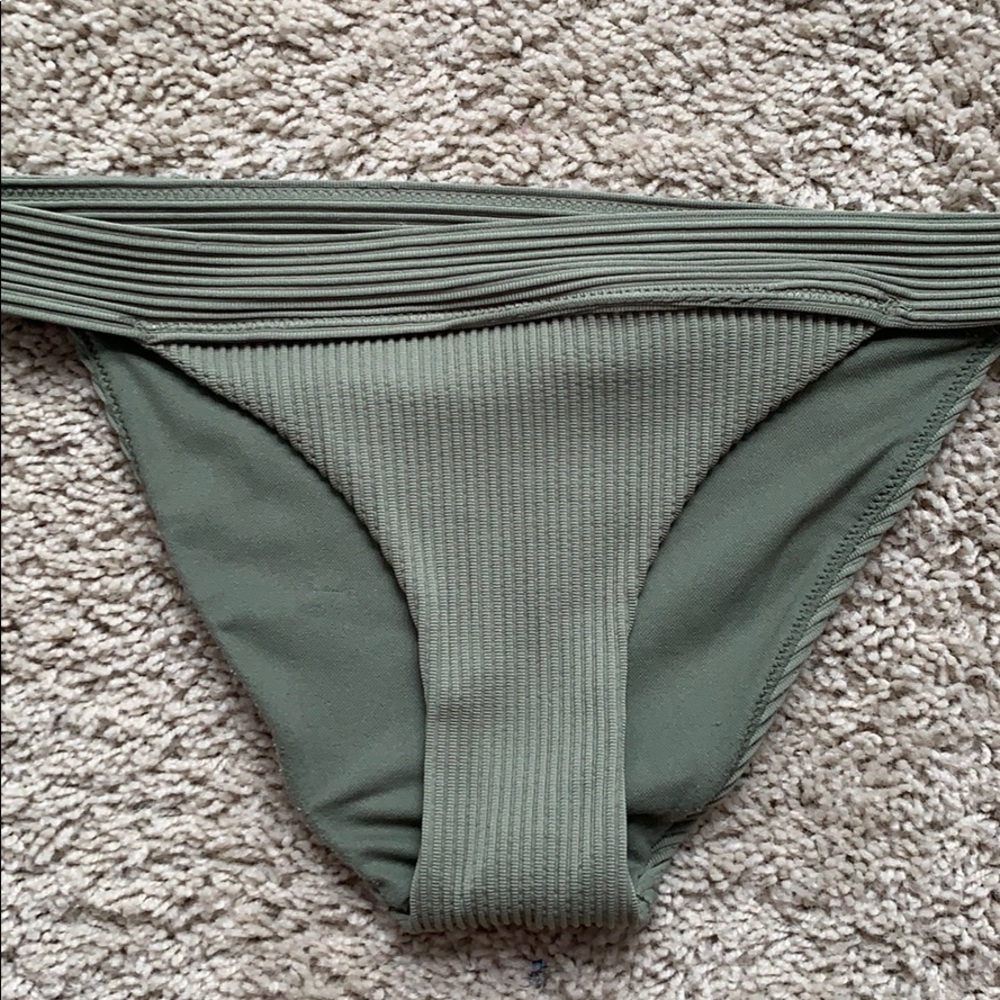 Olive Holister Ribbed Bikini Bottoms